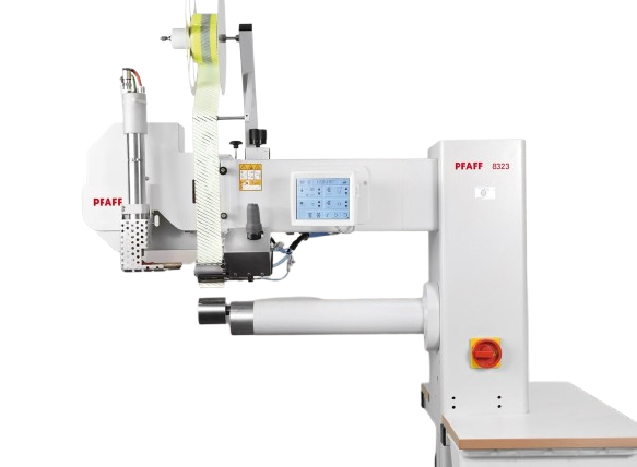 Máquina PFAFF 8323 de termosellado por aire caliente con brazo libre y panel táctil