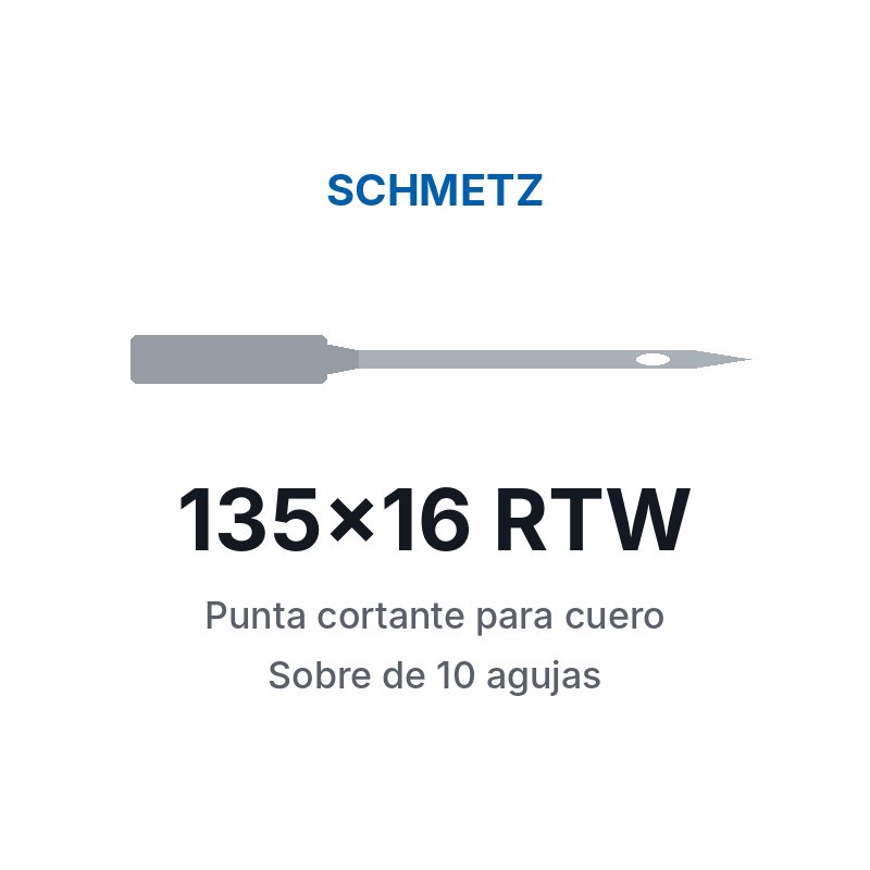 Agujas Schmetz 135x16 RTW