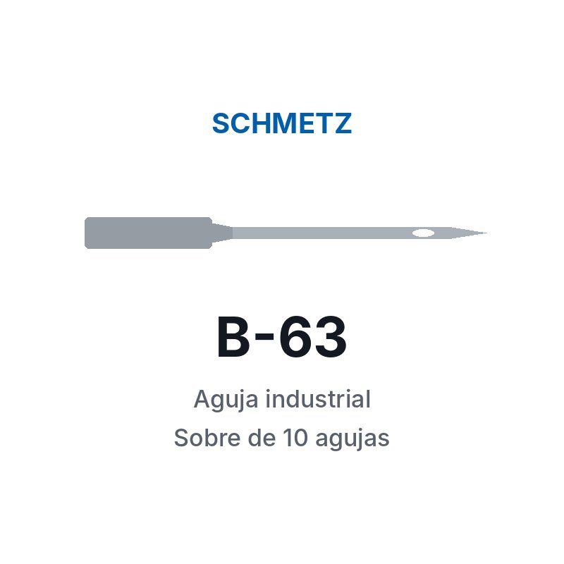 Agujas Schmetz B-63 (sobre de 10)